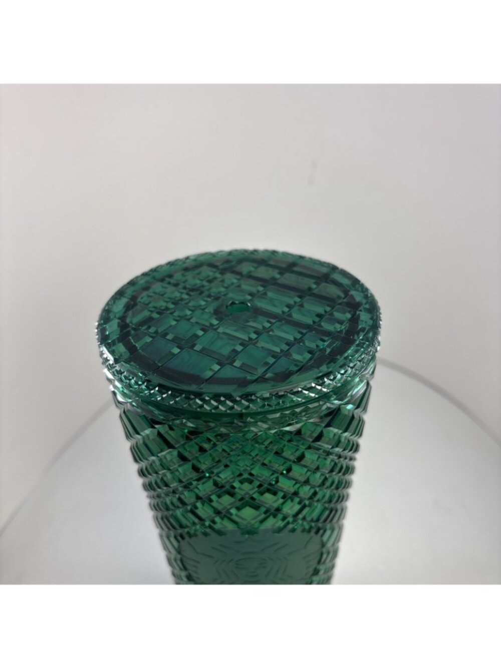 NEW Starbucks 24 oz Tumbler emerald green jeweled 2021 Venti cold cup (no straw) - Picture 2 of 4